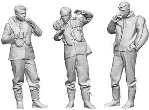 50200-048 MODELU 1:48 RAF Pilots in conversation (Early WW2) 3 Unpainted Figures - Picture 1 of 1