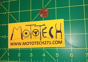 Mototech271 Aufkleber gelb Motorradteile Logo Decal Vinyl wasserdicht Laptop - Bild 1 von 1