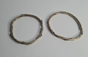 Pulseras/ligas de resorte expandibles articuladas vintage/art déco Elita England - Imagen 1 de 8
