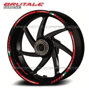 Wheel decals stickers rim stripes for MV Agusta Brutale 800 1000 graphics red - Picture 1 of 2