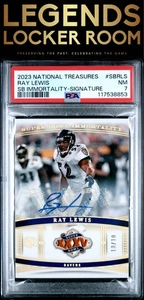 2023 Panini National Treasures Super Bowl Immortality Ray Lewis PSA 7 - Picture 1 of 2