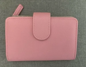 Portafoglio/Carte di Credito Mundi “Frankie Indexer” Rosa Pastello Zip Around,Coin I.D. Nuovo. - Foto 1 di 9