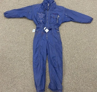 Traje de esquí de una pieza vintage Bogner azul retro años 80 90 traje de nieve mono Foto 1 de 4
