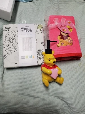 Disney Winnie the Pooh Juego de Baño Toalla Jabón Ducha Cortina  Foto 1 de 4