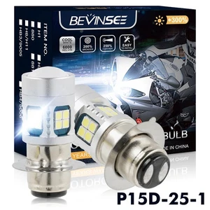 P15D LED Headlight Bulbs 6000K For Honda TRX350TE 2000-2003 Hi/Low Beam Bright - Picture 1 of 10