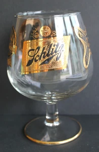 Beer Chalice w/ Schlitz, Miller, Ballantine, Lowenbrau, & Pabst Logos,Black/Gold - Picture 1 of 7