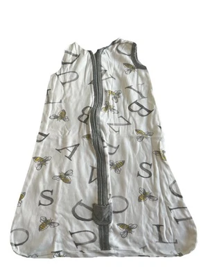 Мешок для сна из органического хлопка Burt's Bees Baby Beekeeper серый алфавит S 0-6 м - Изображение 1 из 4