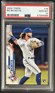 2020 Topps #78 Bo Bichette Rookie RC PSA 10 Gem Mint Toronto Blue Jays Quantity - Picture 1 of 4