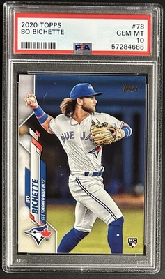 2020 Topps #78 Bo Bichette Rookie RC PSA 10 Gem Mint Toronto Blue Jays Quantity - Image 1 of 4