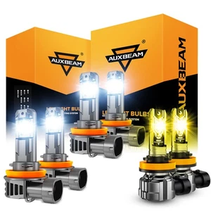 AUXBEAM Canbus LED Headlights 3000K 6500K Combo For Nissan sentra 2013 2014-2025 - Picture 1 of 12