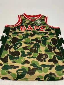 New A Bathing Ape Jersey Green Camo #88 Sz M Men's A101 - Picture 1 of 4