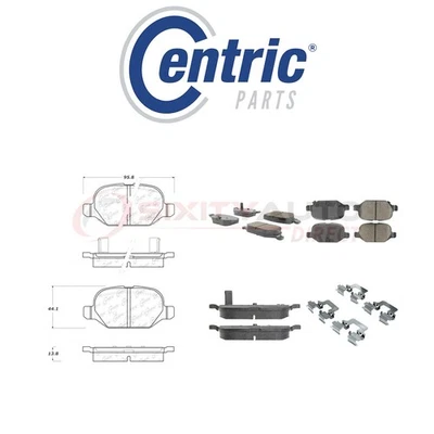 Centric Ceramic Disc Brake Pads w Shims for 2009-2017 Fiat 500 1.4L L4 - sz Foto 1 de 4