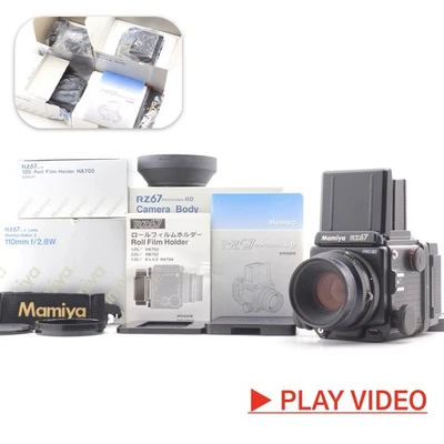 Caja [EXCELENTE COMO NUEVA] Cámara fotográfica Mamiya RZ67 IID II D Sekor Z 110 mm f/2,8 W lente JAPÓN Foto 1 de 4