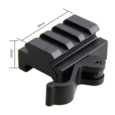 3 Slot 20mm Picatinny Rail Quick Detach Release 1/2" Low Riser Mount Bracket UK - Image 1 of 4