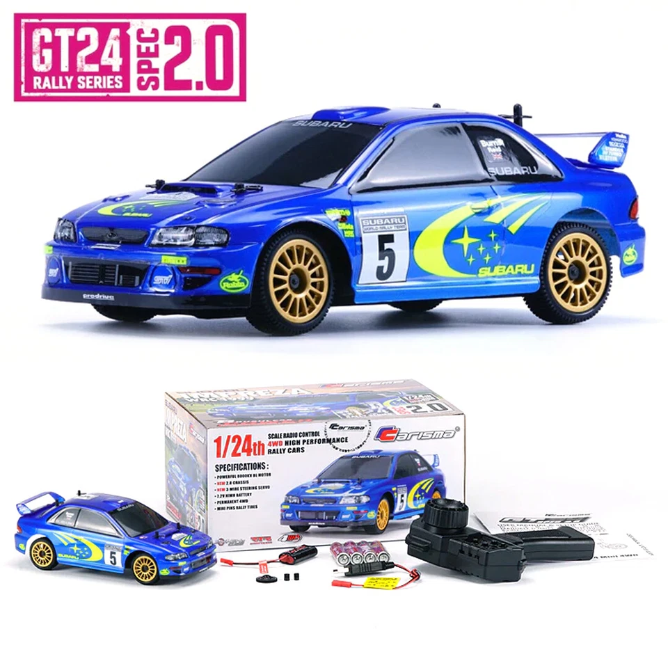 Carisma R/C Cars 91768 1 24 GT24 2.0 4WD Brushless Subaru WRC 1999 Ready-To-Run