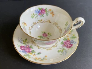 Royal Chelsea Bone China Tea Cup And Saucer  Floral - Picture 1 of 6