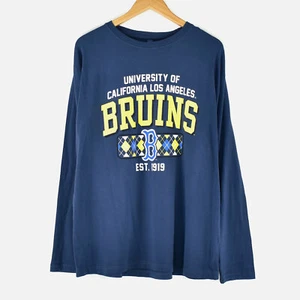 UCLA Bruins University Argyle Script Dyed Indigo Ouray Sportswear LS Tee Shirt L - Picture 1 of 4