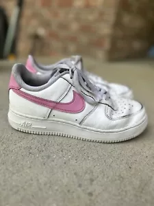 Nike Air Force 1 Low Cut Sneakers White/pink Size 6 - Picture 1 of 10