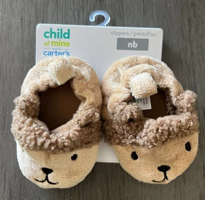 Carter’s Child Of Mine Lion Slippers Bedroom Shoes Soft Newborn NEW - Picture 1 of 4