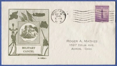 EE. UU. 1941 Militar NY Especial IPEU Cachet Cubierta - 3c Edición Defensa Nacional Foto 1 de 2