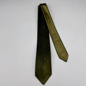 Hermes "Verde scuro scamosciata" cravatta seta uomo Francia 1990 ca - Foto 1 di 3