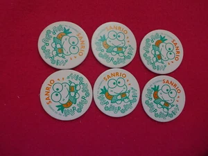 Sanrio Keroppi Token, 6er Set, 1988, 1993 Neu - Bild 1 von 2