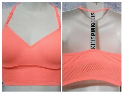 Bralette Rosa de VICTORIA'S SECRET Naranja Espalda Corredora Abierta Mujer Talla Pequeña S/P Foto 1 de 4
