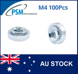 M4 SELF CLINCHING NUT ROUND SWAGE INSERT STEEL ZINC PLATED PSM P-S-M4-1-Z?100PCS - Imagen 1 de 4