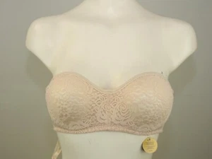 Wacoal 854205 Halo Lace Strapless Mid Coverage Unlined Underwire Bra US Sz 34 B - Picture 1 of 7