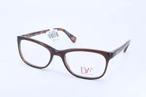 Diane Von Furstenberg DVF5075 Brown Rectangle Women Full Rim 52-18-135 Eyeglass - Picture 1 of 4