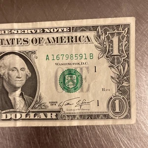 1974 $1 One Dollar Bill Federal Reserve Note Vintage Rare 50 years old - Picture 1 of 11