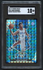 2021-22 Panini Mosaic Jaden Springer Rookie Peacock Prizm SGC 10 Gem Mint