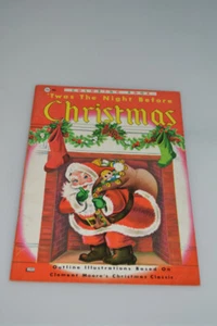 DE COLECCIÓN 1960 SAMUEL LOWE #987 TWAS LA NOCHE ANTES DE NAVIDAD LIBRO PARA COLOREAR JUGUETE - Imagen 1 de 6