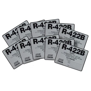 R-422B/R422B Etikett # 79525, Packung (10) - Bild 1 von 3