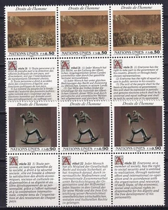 Naciones Unidas Ginebra 1992 Yvert 235/40 Derechos Humanos MNH VF - Imagen 1 de 1