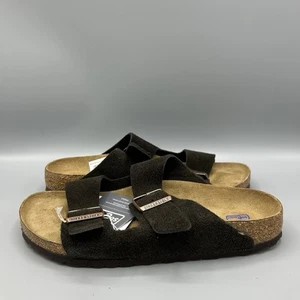 Sandalias Birkenstock Arizona suaves pies moca marrón gamuza correas Reino Unido 7,5 UE 41 - Imagen 1 de 7