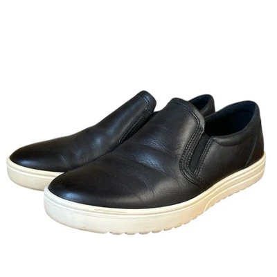 Zapatillas deportivas ECCO Soft 7 para mujer talla 7 de cuero negras sin cordones cómodas para caminar EU 38 Foto 1 de 4