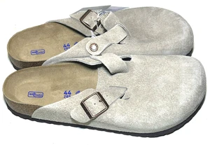 Sandalias Birkenstock Para Hombres 11 Boston Zuecos Taupe Gamuza Cuero Sin Cordones Pie Suave - Imagen 1 de 8