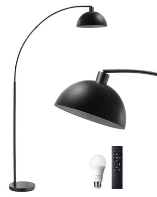 EDISHINE Modern Arc Floor Lamp, 78.3" Mid Century Reading Lamps Over Chair,Black - Image 1 of 4