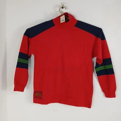 VTG 90s Gap Kids Youth Canyon Ex Premium Shirt Red  LS Mock Neck Rugby 90s Sz XL - Image 1 of 4