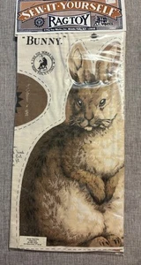 Vintage BUNNY RABBIT The Toy Works Sew It Yourself Rag Toy Pattern NIP - Picture 1 of 2