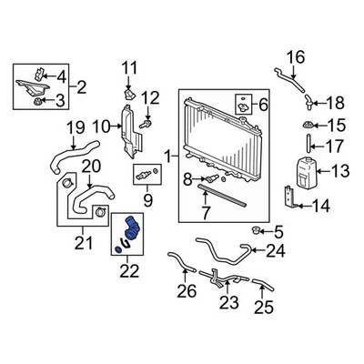 For Acura TSX 2004-2014 Acura 19503RAAA01 Engine Coolant Pipe Adapter Foto 1 de 3