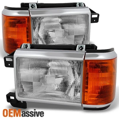 Faros para camioneta Fit 87-91 Bronco serie F con reemplazo de señal de esquina ámbar Foto 1 de 4