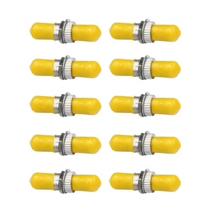 10 Pack Fiber Optic Adaptor ST to ST Singlemode Single Cable Connector Coupler F - Afbeelding 1 van 6