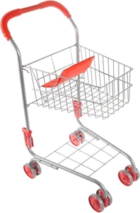 Carrello della Spesa Finto Gioco - Carrello della Spesa Giocattolo con Ruote Anteriori Girevoli e Pieghevole - Foto 1 di 12