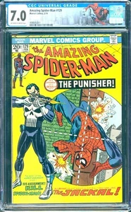 Amazing Spider-Man #129 (1974) CGC 7.0 -- O/w to white; 1st Punisher & Jackal - Picture 1 of 2