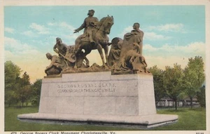 Charlottesville Virginia George Rogers Clark Monument Postcard - Picture 1 of 2