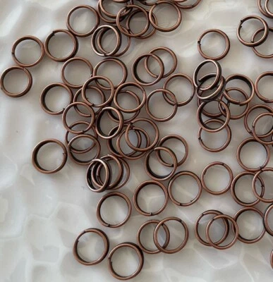 120 anillos divididos antiguos de metal tono cobre, hallazgos para hacer joyas de 8 mm Foto 1 de 4