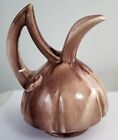 GONDER  Art Pottery Pitcher H-73  Vase ?  8 inch  Light Brown/Mauve  Mid Century