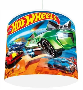 HOT WHEELS CEILING DRUM LIGHT SHADE / TABLE LAMPSHADE FREE P&P REUSABLE - Picture 1 of 1